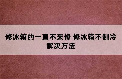 修冰箱的一直不来修 修冰箱不制冷解决方法